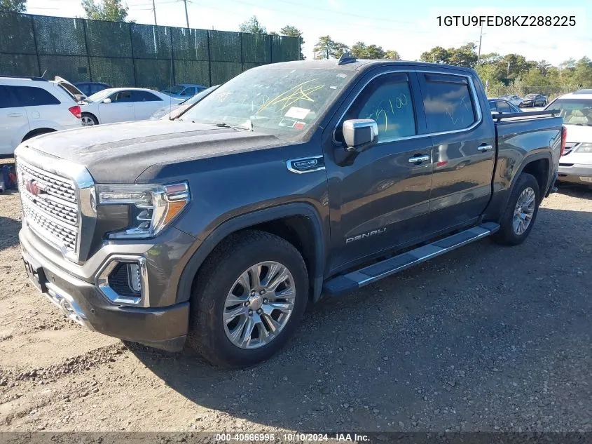 2019 GMC Sierra 1500 Denali VIN: 1GTU9FED8KZ288225 Lot: 40566995