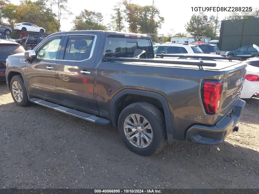 2019 GMC Sierra 1500 Denali VIN: 1GTU9FED8KZ288225 Lot: 40566995