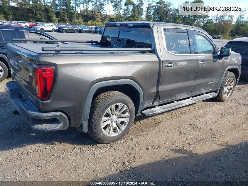 2019 GMC Sierra 1500 Denali VIN: 1GTU9FED8KZ288225 Lot: 40566995