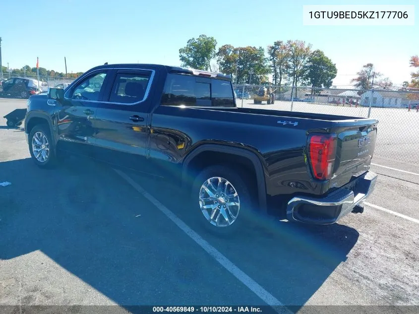 2019 GMC Sierra 1500 Sle VIN: 1GTU9BED5KZ177706 Lot: 40569849