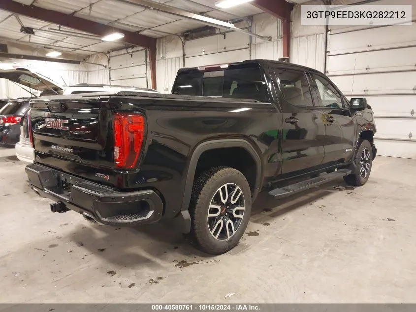 2019 GMC Sierra 1500 At4 VIN: 3GTP9EED3KG282212 Lot: 40580761