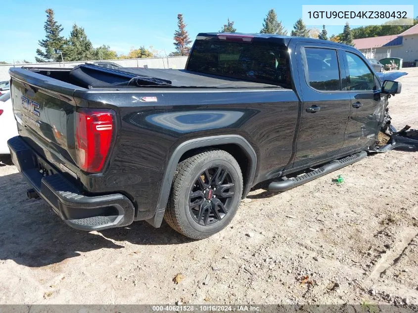 2019 GMC Sierra 1500 VIN: 1GTU9CED4KZ380432 Lot: 40621528