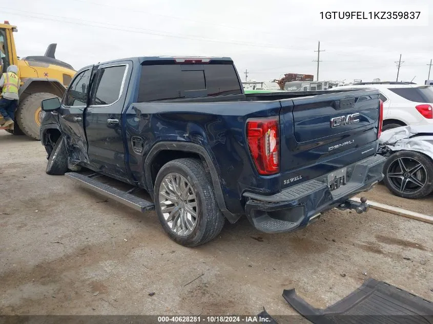 1GTU9FEL1KZ359837 2019 GMC Sierra 1500 Denali