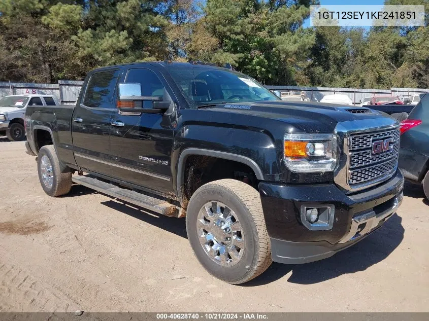 2019 GMC Sierra 2500Hd Denali VIN: 1GT12SEY1KF241851 Lot: 40628740