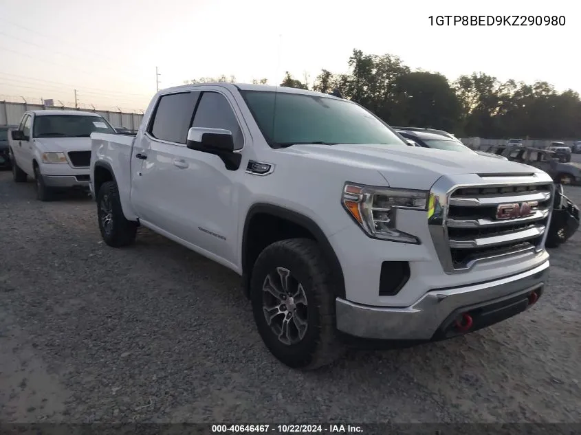 2019 GMC Sierra 1500 Sle VIN: 1GTP8BED9KZ290980 Lot: 40646467