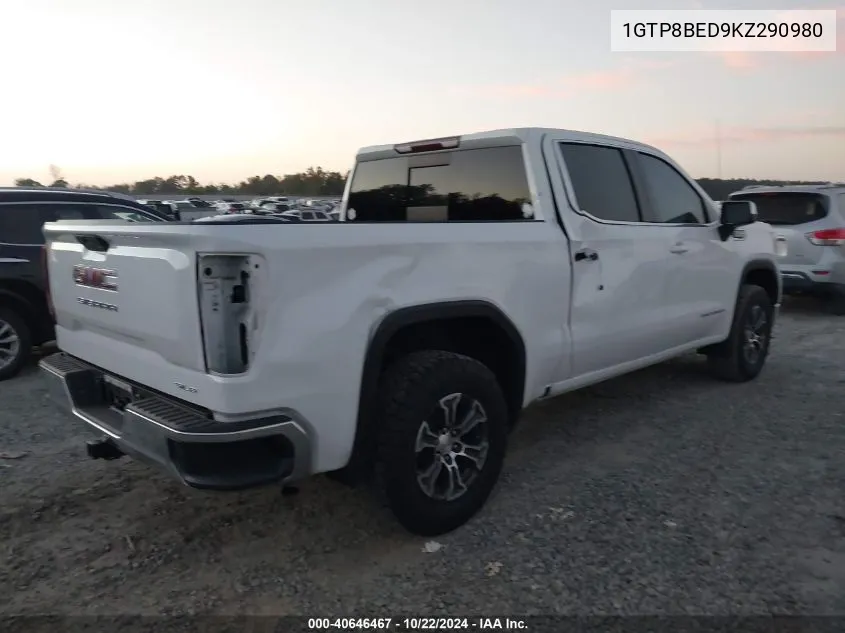 1GTP8BED9KZ290980 2019 GMC Sierra 1500 Sle