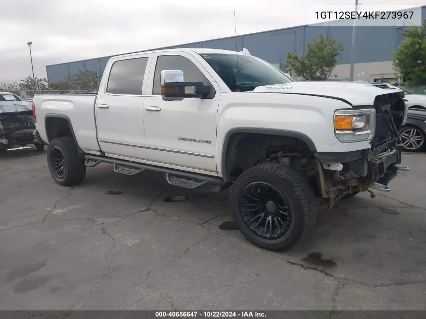 2019 GMC Sierra 2500Hd Denali VIN: 1GT12SEY4KF273967 Lot: 40656647