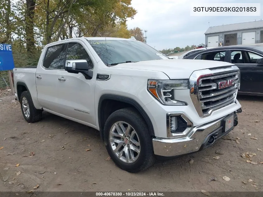 2019 GMC Sierra 1500 Slt VIN: 3GTU9DED3KG201853 Lot: 40678380