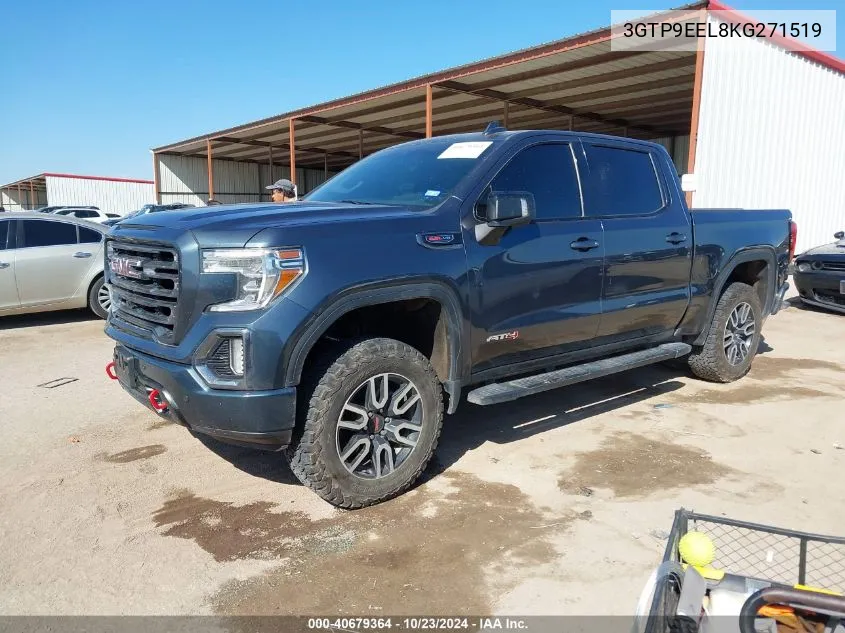 2019 GMC Sierra 1500 At4 VIN: 3GTP9EEL8KG271519 Lot: 40679364