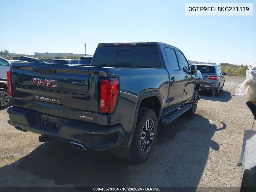 2019 GMC Sierra 1500 At4 VIN: 3GTP9EEL8KG271519 Lot: 40679364