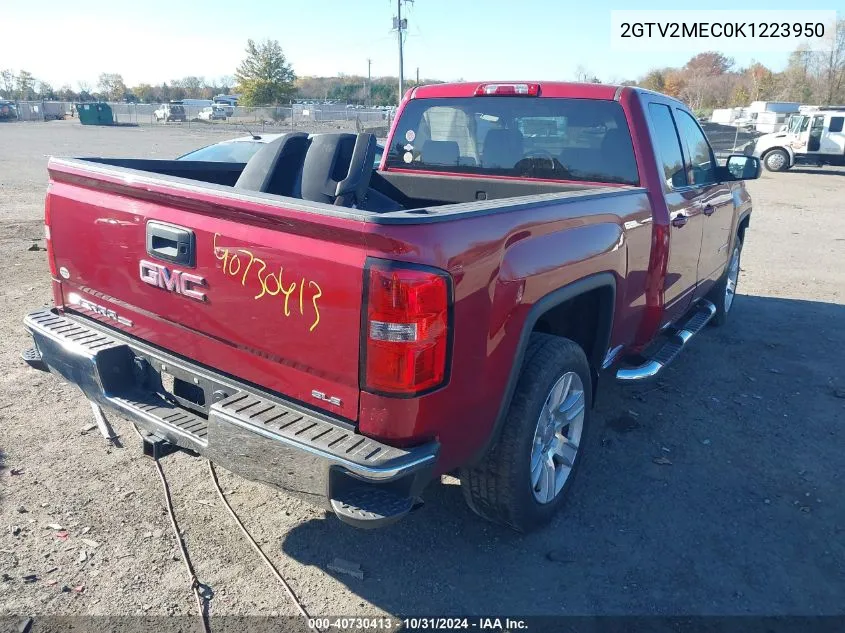 2019 GMC Sierra 1500 Limited Sle VIN: 2GTV2MEC0K1223950 Lot: 40730413