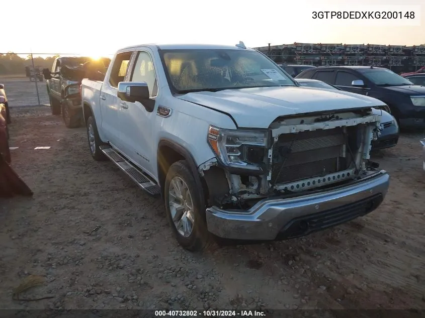 2019 GMC Sierra 1500 Slt VIN: 3GTP8DEDXKG200148 Lot: 40732802