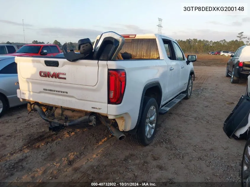 2019 GMC Sierra 1500 Slt VIN: 3GTP8DEDXKG200148 Lot: 40732802