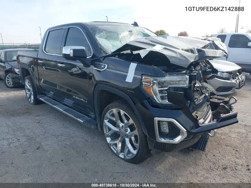 2019 GMC Sierra 1500 Denali VIN: 1GTU9FED6KZ142888 Lot: 40738618