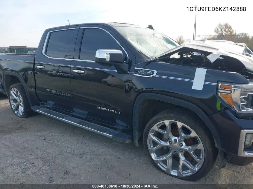 2019 GMC Sierra 1500 Denali VIN: 1GTU9FED6KZ142888 Lot: 40738618