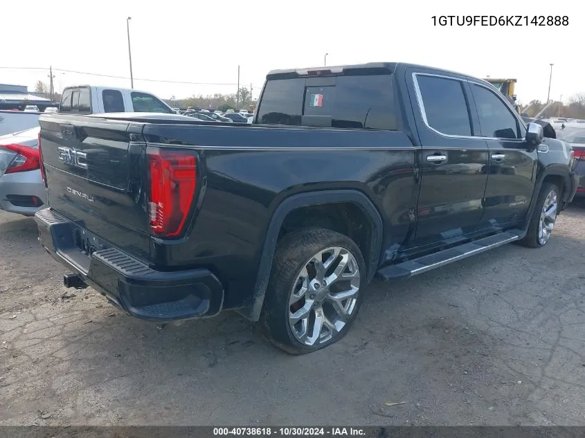 2019 GMC Sierra 1500 Denali VIN: 1GTU9FED6KZ142888 Lot: 40738618