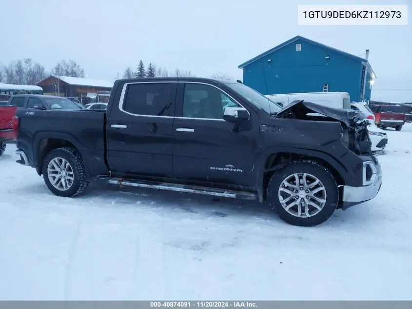 2019 GMC Sierra 1500 Slt VIN: 1GTU9DED6KZ112973 Lot: 40874091