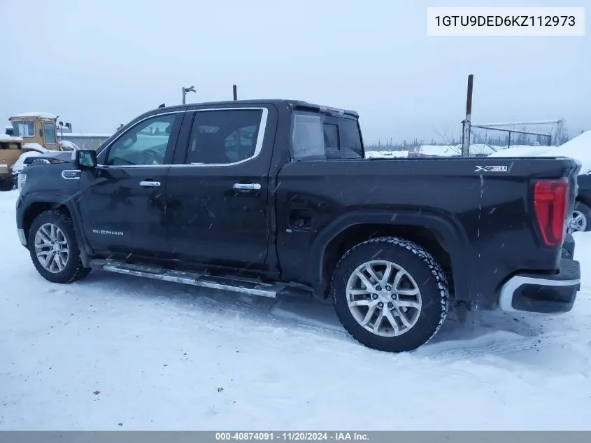 2019 GMC Sierra 1500 Slt VIN: 1GTU9DED6KZ112973 Lot: 40874091