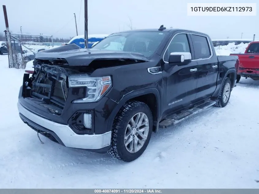 2019 GMC Sierra 1500 Slt VIN: 1GTU9DED6KZ112973 Lot: 40874091