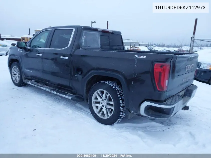 2019 GMC Sierra 1500 Slt VIN: 1GTU9DED6KZ112973 Lot: 40874091