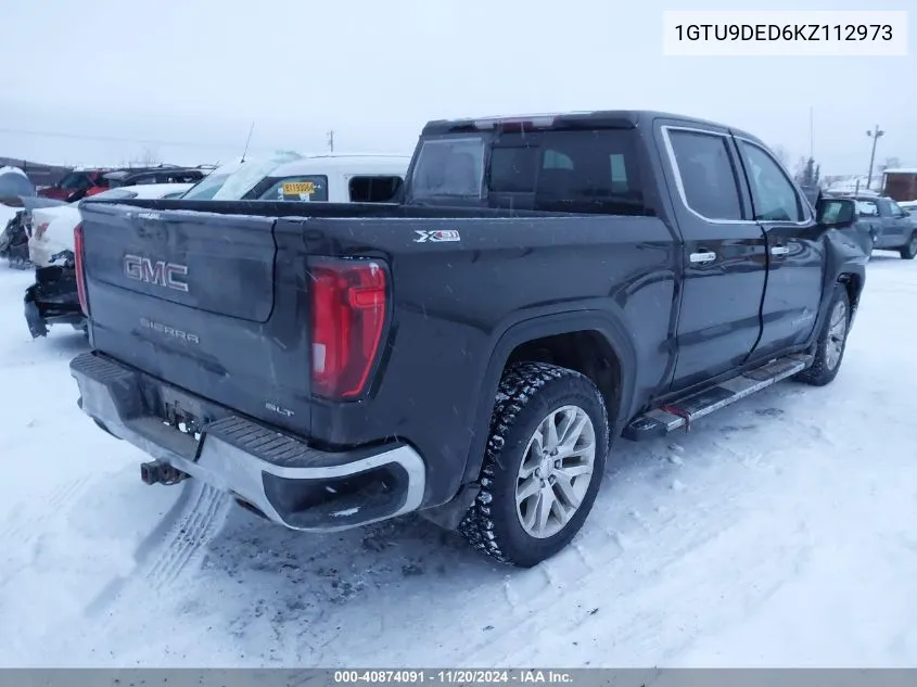 2019 GMC Sierra 1500 Slt VIN: 1GTU9DED6KZ112973 Lot: 40874091