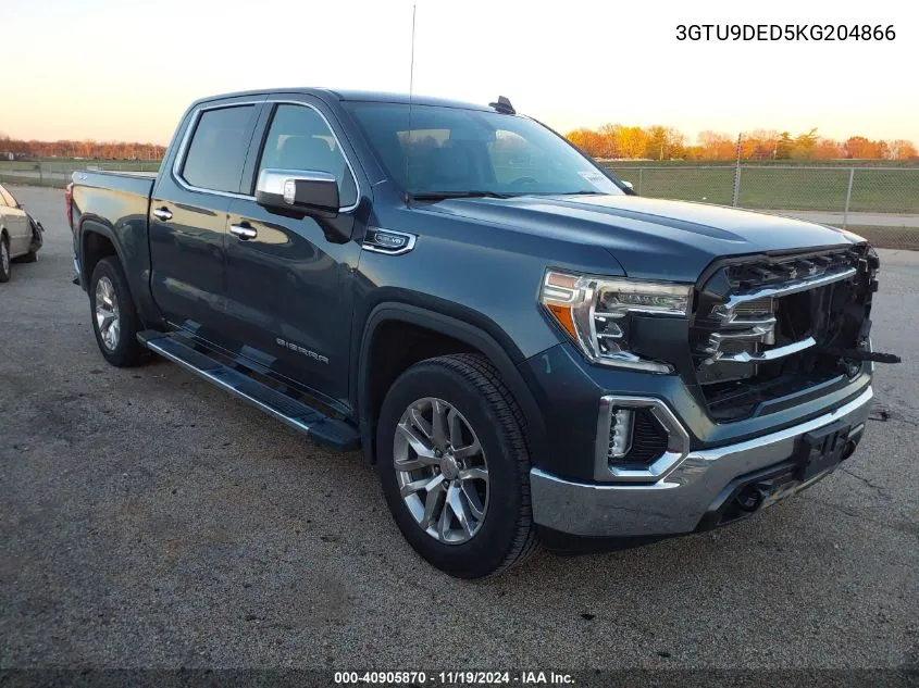 2019 GMC Sierra 1500 Slt VIN: 3GTU9DED5KG204866 Lot: 40905870