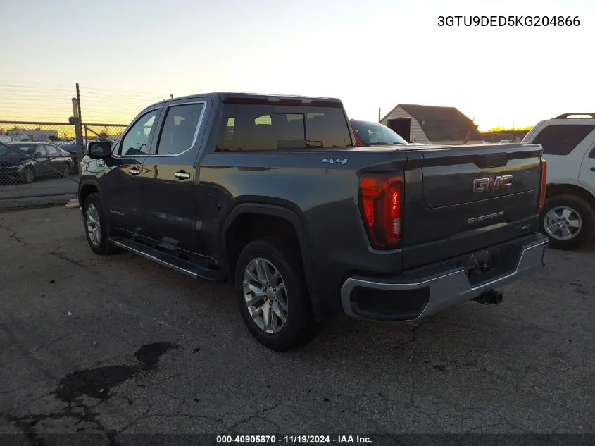 2019 GMC Sierra 1500 Slt VIN: 3GTU9DED5KG204866 Lot: 40905870