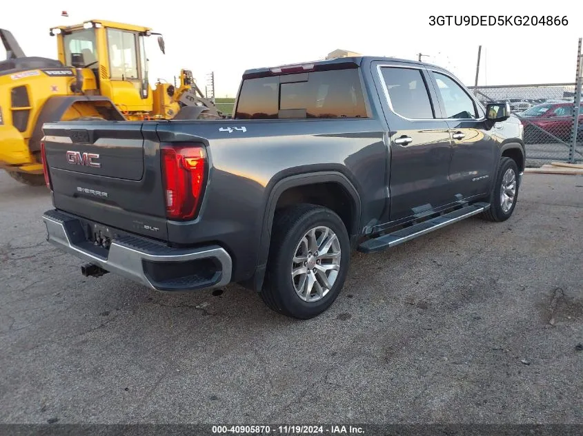 2019 GMC Sierra 1500 Slt VIN: 3GTU9DED5KG204866 Lot: 40905870