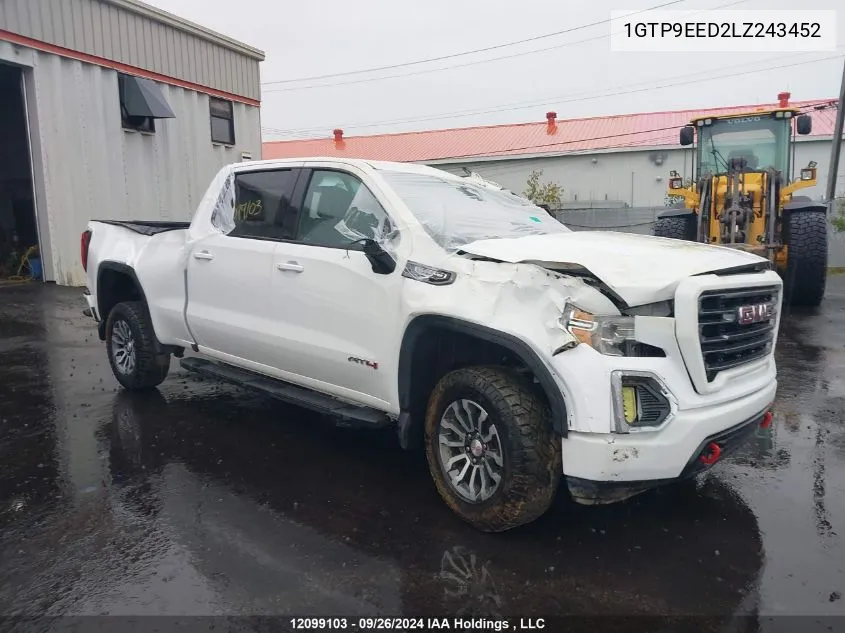 2020 GMC Sierra 1500 VIN: 1GTP9EED2LZ243452 Lot: 12099103