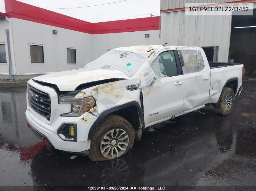 2020 GMC Sierra 1500 VIN: 1GTP9EED2LZ243452 Lot: 12099103