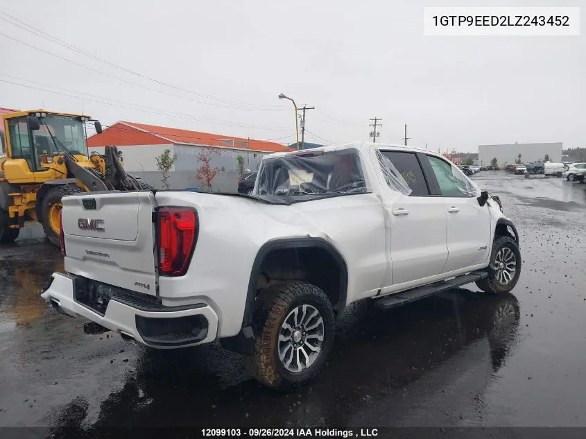 2020 GMC Sierra 1500 VIN: 1GTP9EED2LZ243452 Lot: 12099103