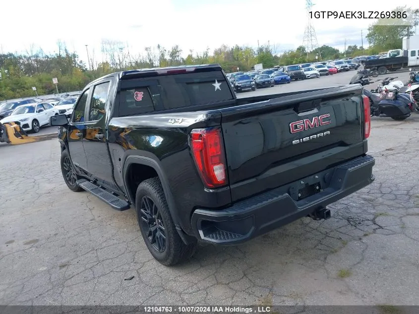 2020 GMC Sierra 1500 VIN: 1GTP9AEK3LZ269386 Lot: 12104763