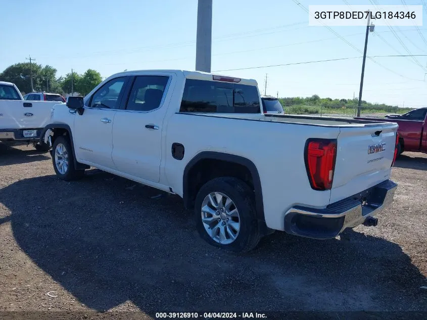 2020 GMC Sierra 1500 2Wd Short Box Slt VIN: 3GTP8DED7LG184346 Lot: 39126910