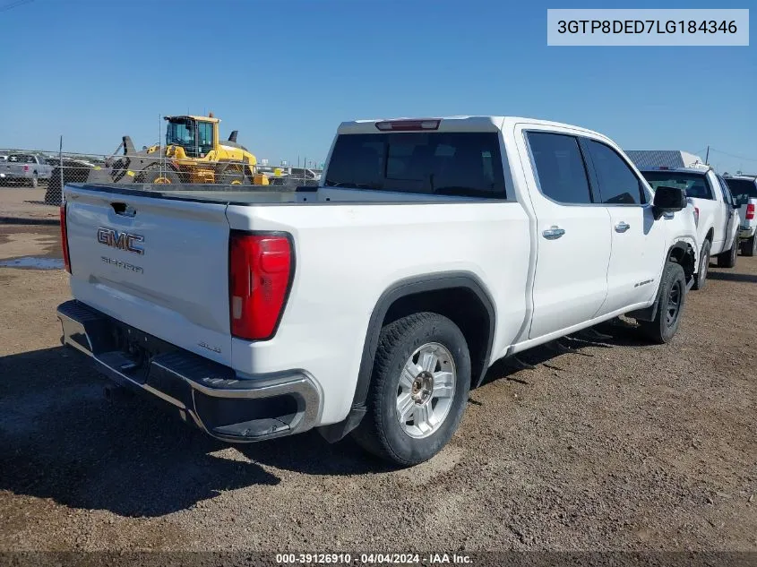 2020 GMC Sierra 1500 2Wd Short Box Slt VIN: 3GTP8DED7LG184346 Lot: 39126910