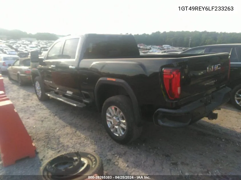 2020 GMC Sierra 2500Hd 4Wd Standard Bed Denali VIN: 1GT49REY6LF233263 Lot: 39265383