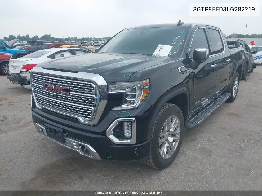 2020 GMC Sierra 1500 2Wd Short Box Denali VIN: 3GTP8FED3LG282219 Lot: 39308076