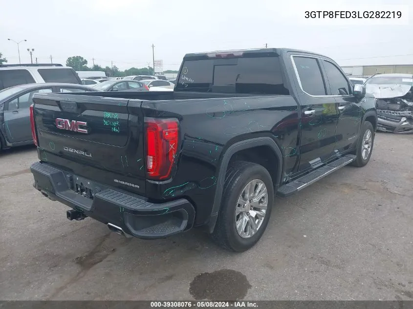 2020 GMC Sierra 1500 2Wd Short Box Denali VIN: 3GTP8FED3LG282219 Lot: 39308076