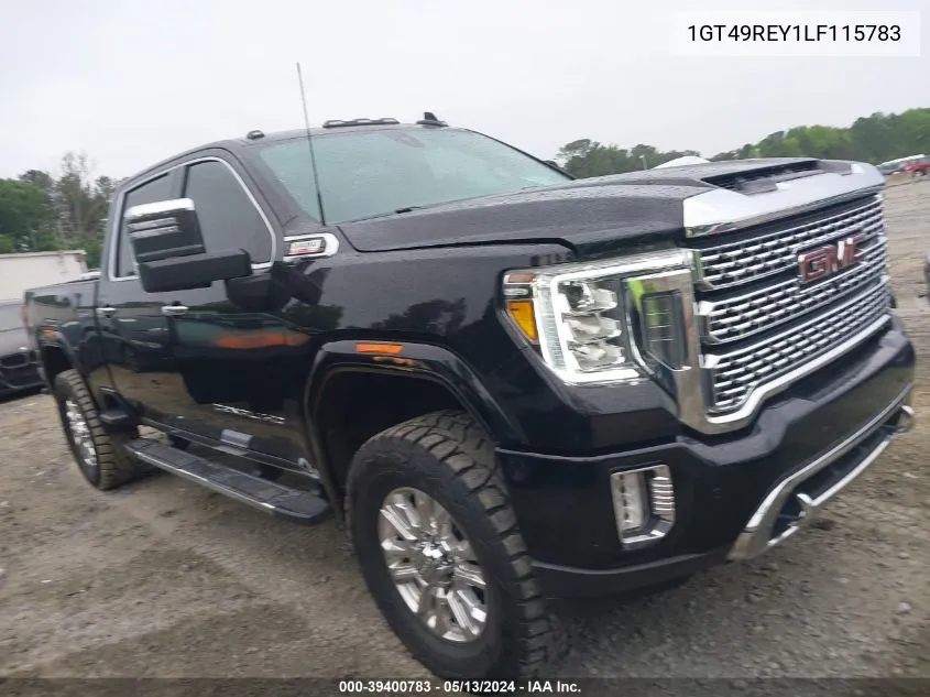 2020 GMC Sierra 2500Hd VIN: 1GT49REY1LF115783 Lot: 39400783