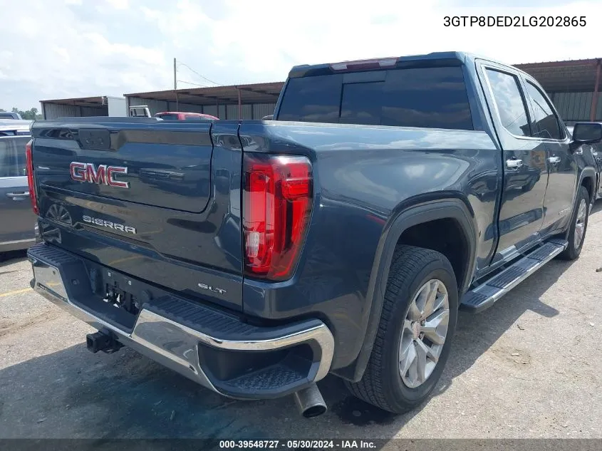 2020 GMC Sierra 1500 2Wd Short Box Slt VIN: 3GTP8DED2LG202865 Lot: 39548727