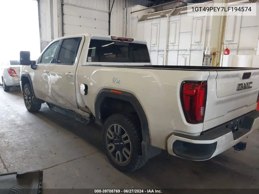 2020 GMC Sierra 2500Hd 4Wd Long Bed At4/4Wd Standard Bed At4 VIN: 1GT49PEY7LF194574 Lot: 39708769