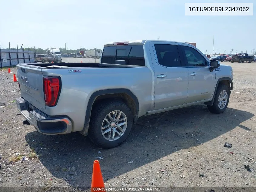 2020 GMC Sierra 1500 4Wd Short Box Slt VIN: 1GTU9DED9LZ347062 Lot: 39724368