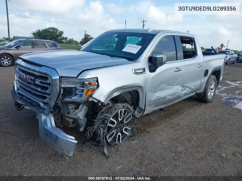 2020 GMC Sierra 1500 4Wd Short Box Slt VIN: 3GTU9DED9LG289356 Lot: 39787612