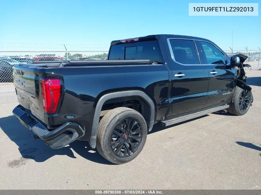 2020 GMC Sierra 1500 4Wd Short Box Denali VIN: 1GTU9FET1LZ292013 Lot: 39790308