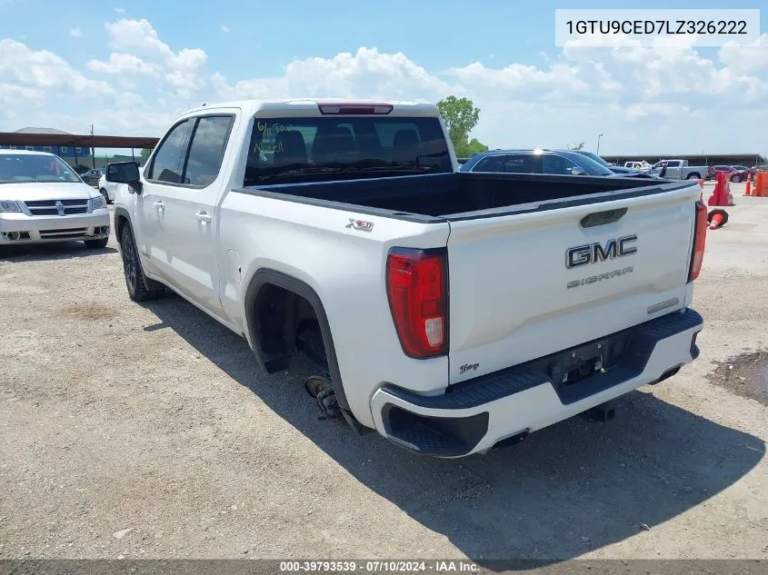 2020 GMC Sierra 1500 4Wd Short Box Elevation VIN: 1GTU9CED7LZ326222 Lot: 39793539