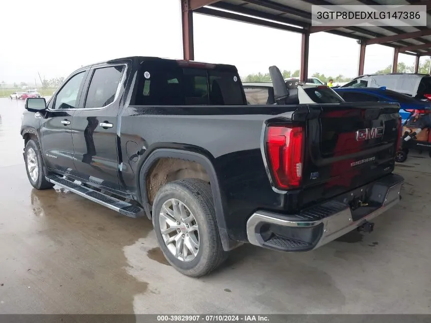 2020 GMC Sierra 1500 2Wd Short Box Slt VIN: 3GTP8DEDXLG147386 Lot: 39829907