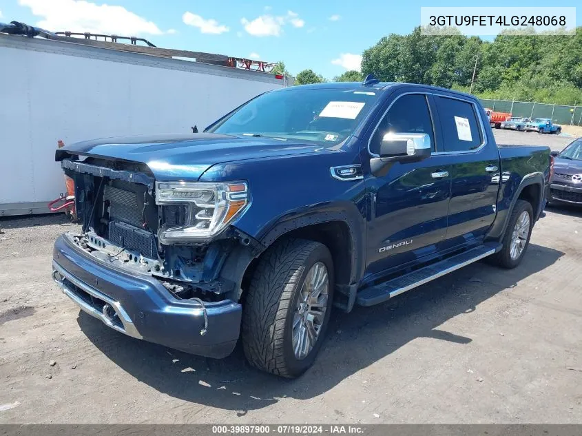 2020 GMC Sierra 1500 4Wd Short Box Denali VIN: 3GTU9FET4LG248068 Lot: 39897900