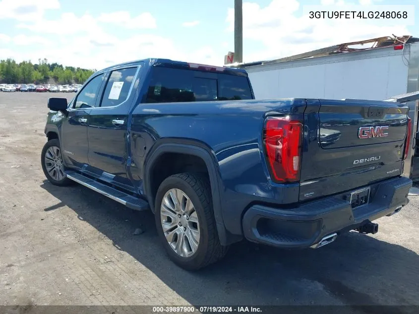 2020 GMC Sierra 1500 4Wd Short Box Denali VIN: 3GTU9FET4LG248068 Lot: 39897900