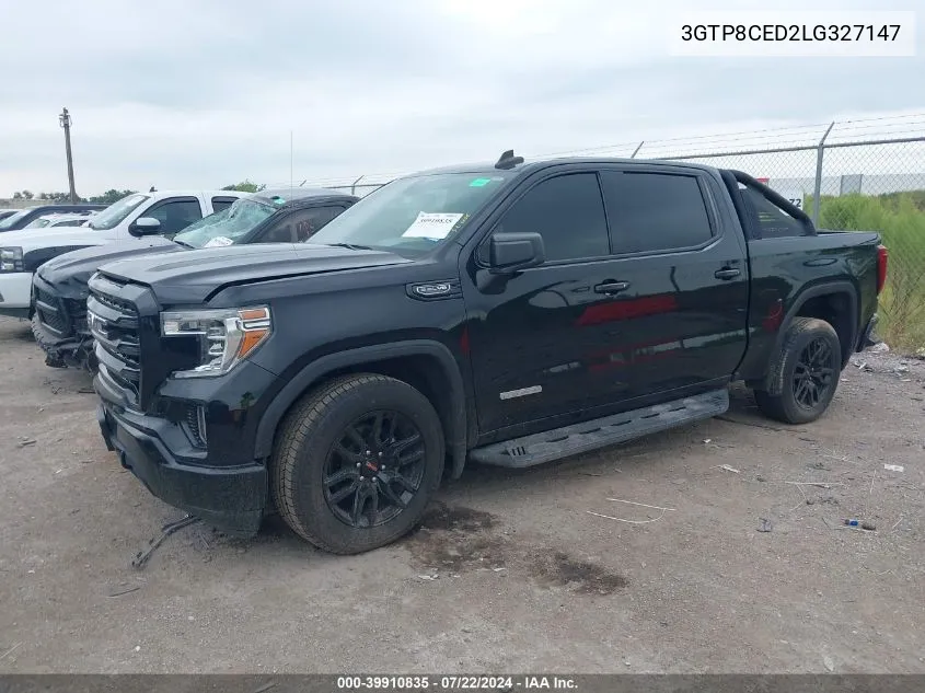 2020 GMC Sierra 1500 2Wd Short Box Elevation VIN: 3GTP8CED2LG327147 Lot: 39910835