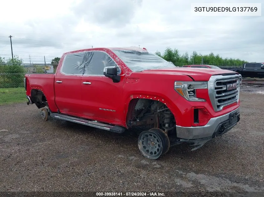 2020 GMC Sierra 1500 4Wd Short Box Slt VIN: 3GTU9DED9LG137769 Lot: 39938141