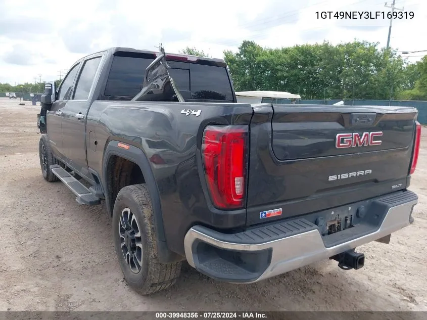 2020 GMC Sierra 2500Hd 4Wd Standard Bed Slt VIN: 1GT49NEY3LF169319 Lot: 39948356